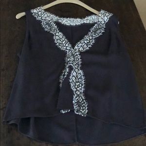 Wes Gordon lace black/gray tank